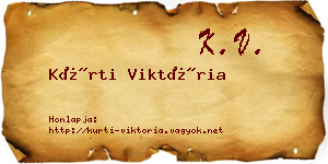 Kürti Viktória névjegykártya